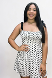 VESTIDO  BOLITAS NEGRAS