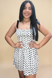 VESTIDO  BOLITAS NEGRAS